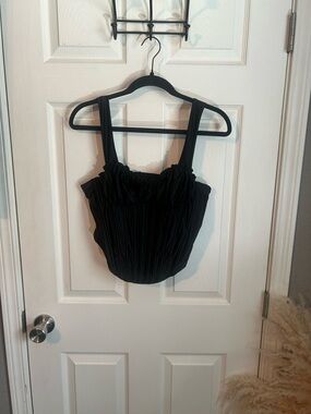 Black ruched corset